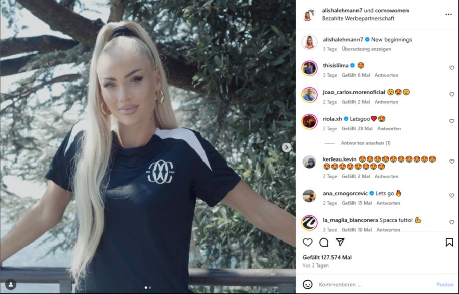 Es sei das erste Mal, dass sie für einen Verein ohne Männerteam spiele.