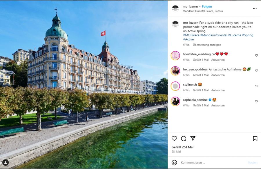 Nun mehren sich die Gerüchte und Anzeichen, dass Swift im «Mandarin Oriental Palace» in Luzern übernachtet hat.