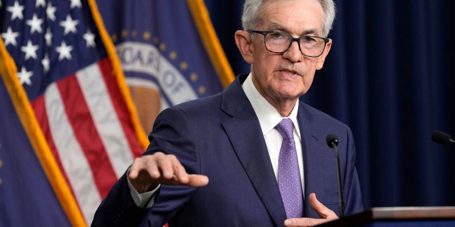 US-Notenbankpräsident Jerome Powell ist weiterhin zurückhaltend, was eine Senkung der Leitzinsen angeht. (Archivbild)