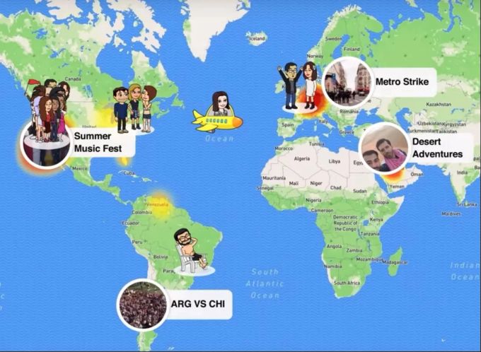 Die Social-Media-Plattform «Snapchat» verfügt über eine Karte, auf der Nutzer die Standorte ihrer Freunde nachverfolgen können. (Archivbild) snapchat