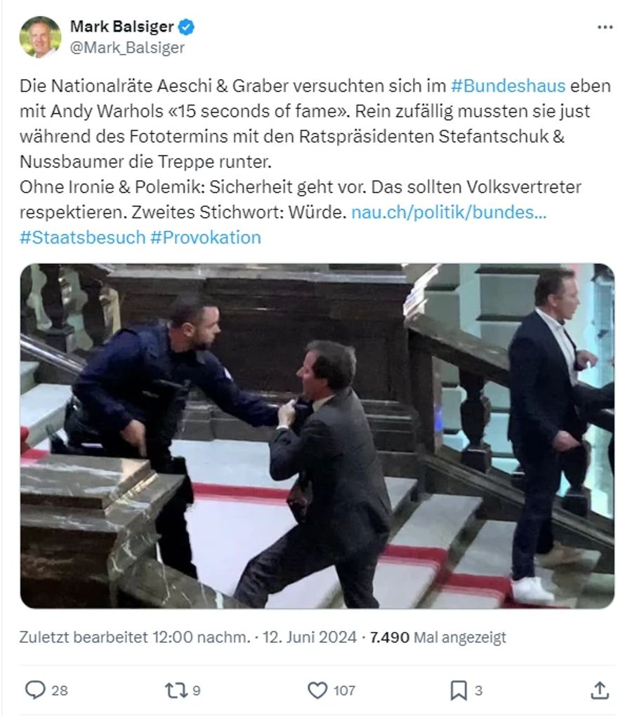 Die Meinungen zu SVP-Aeschis Aktion im Bundeshaus sind nicht sonderlich gespalten.