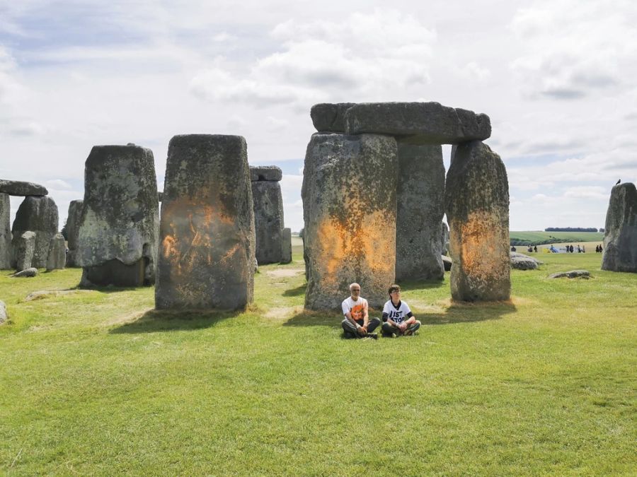 Am Mittwoch wurde Stonehenge aber von Klimaaktivisten verunstaltet.