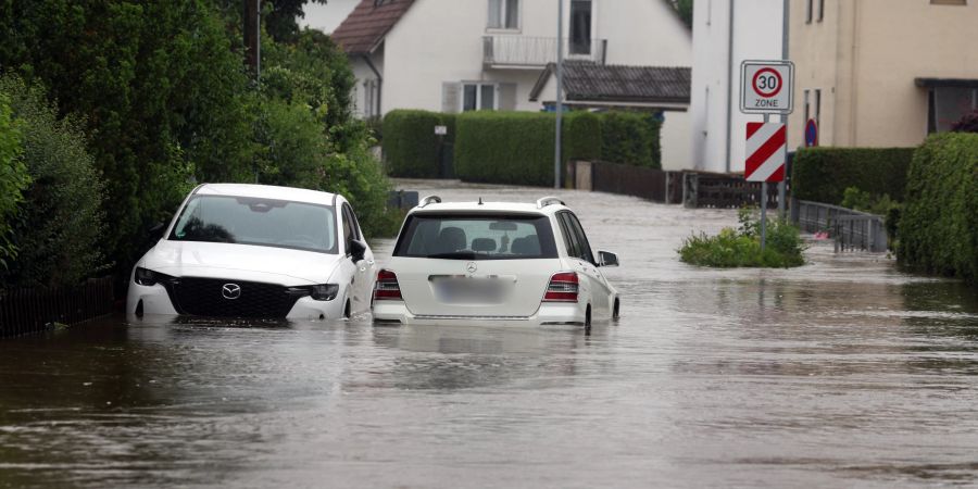 Hochwasser in Bayern Offingen