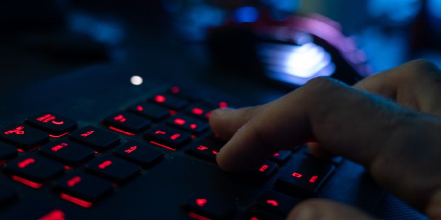ARCHIV - Ein Mann sitzt am Rechner und tippt auf einer Tastatur. (Symbolbild)) Foto: Nicolas Armer/dpa (Archivbild)
