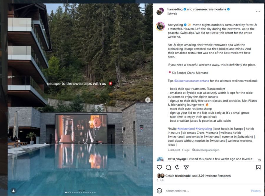 «harrysdings» postet auch auf Instagram aus Crans-Montana.
