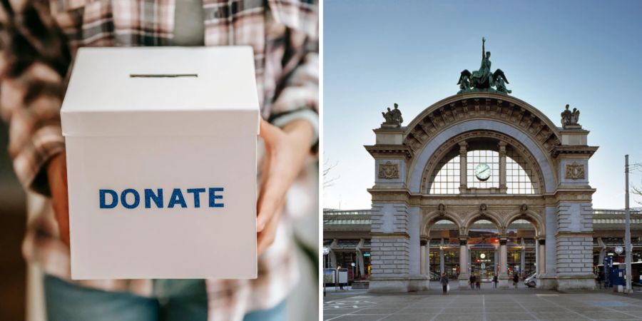 Spendensammler Luzern Passant bedrängt