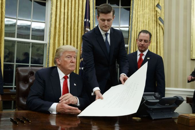 Trump bei seiner ersten Amtseinführung in Washington. (Archivbild) washington