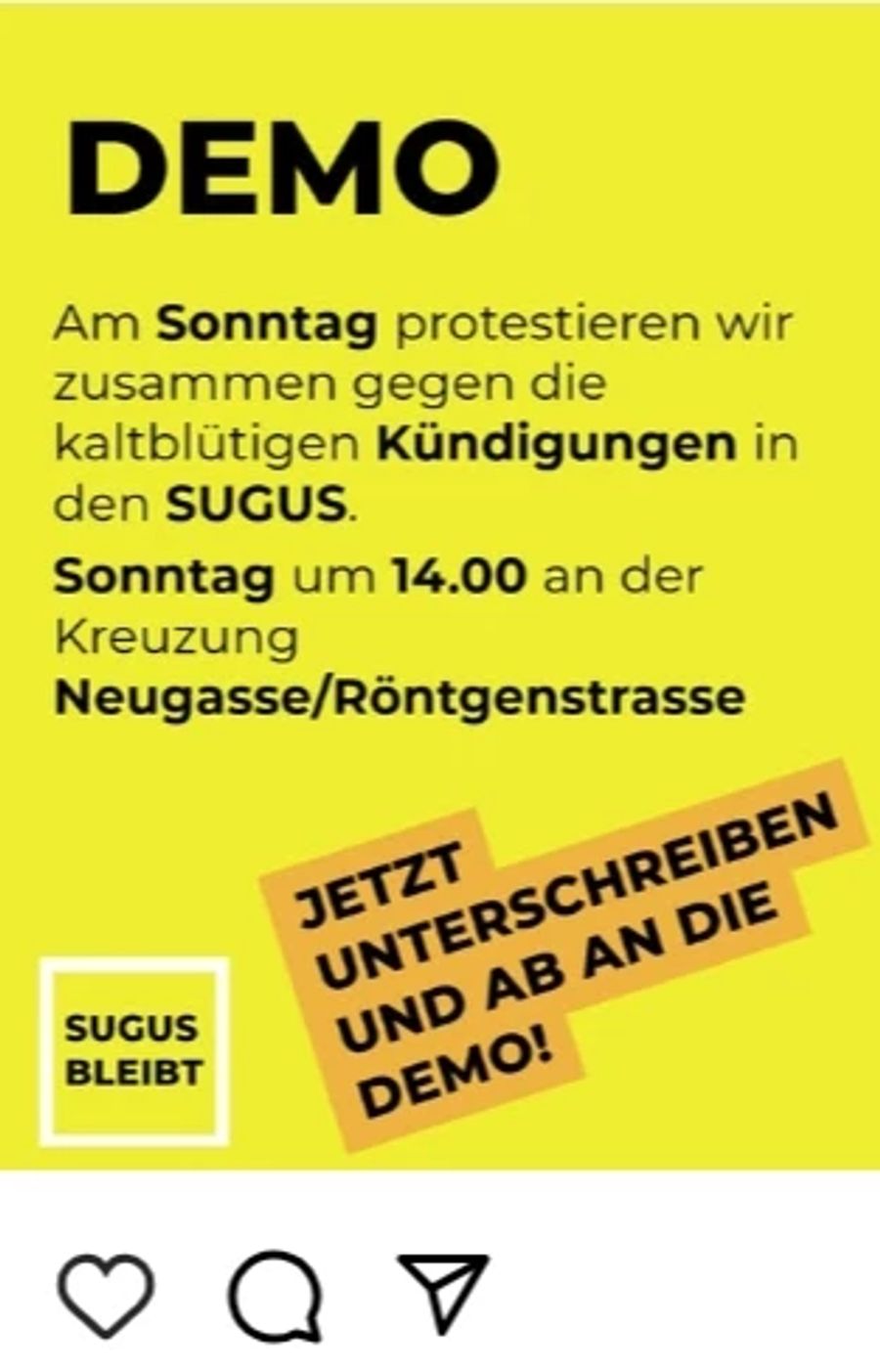 Auch eine Demonstration soll stattfinden.