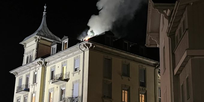 Interlaken BE: Brand in Mehrfamilienhaus ausgebrochen. Interlaken BE