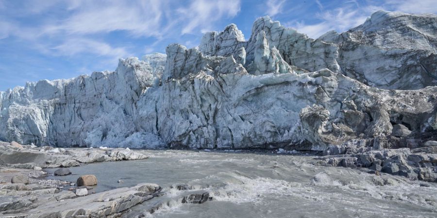 Die Kalbungsfront des Russell-Gletschers, Kangerlussuaq, Grönland.