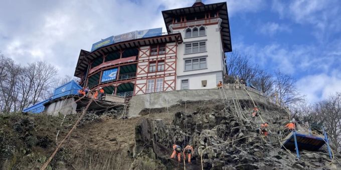 Felssicherungsarbeiten beim Schlössli Schönegg sind abgeschlossen. Stadt Luzern