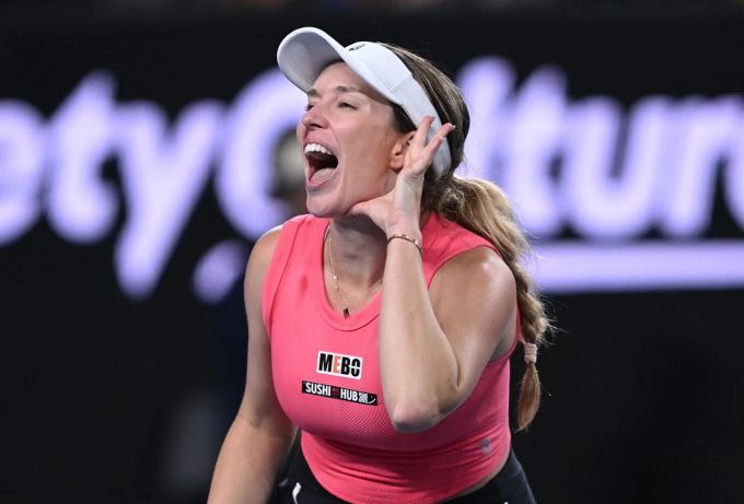 Danielle Collins legt sich an den Australian Open mit den Fans an. danielle collins