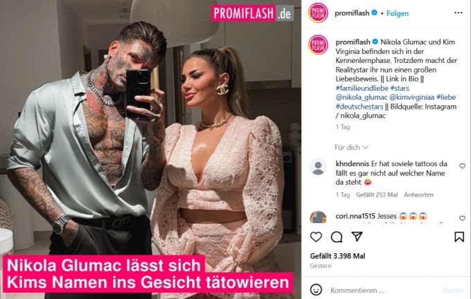 Kim Virginia und ihr Ex-Verlobter Nikola Glumac. kim virginia hartung nickola glumac