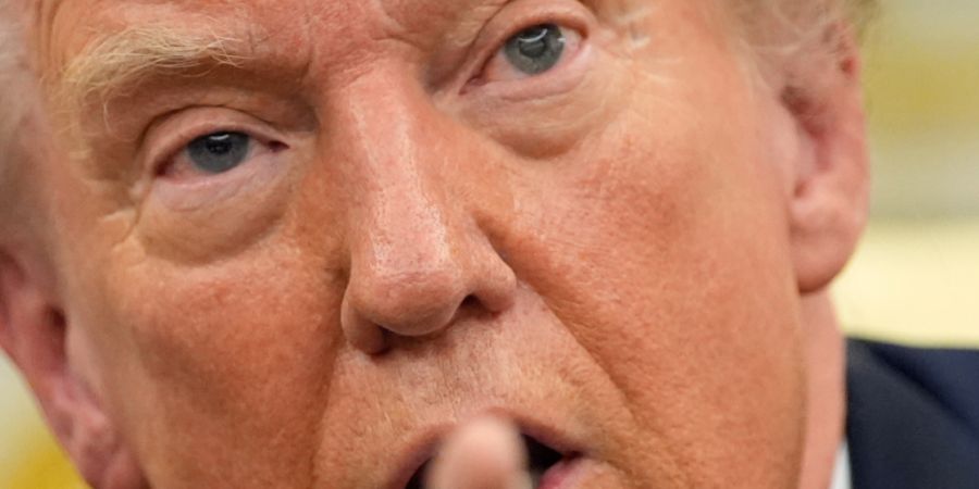 ARCHIV - Präsident Donald Trump spricht während eines Treffens mit Nato-Generalsekretär Rutte im Oval Office des Weißen Hauses. Foto: Alex Brandon/AP/dpa