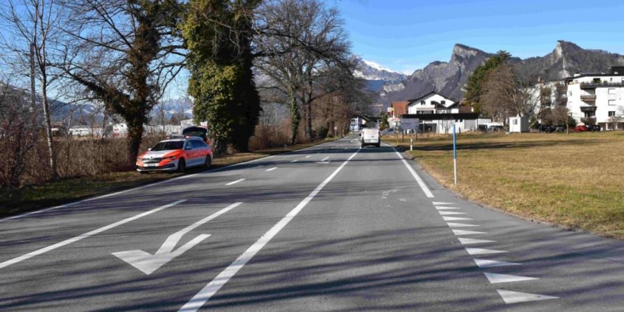 Der Unfallort in Maienfeld.