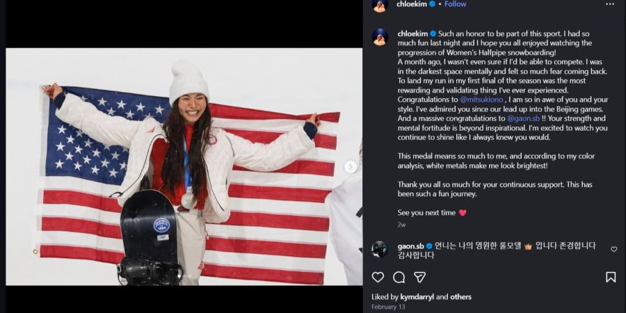 Chloe Kim USA Instagram