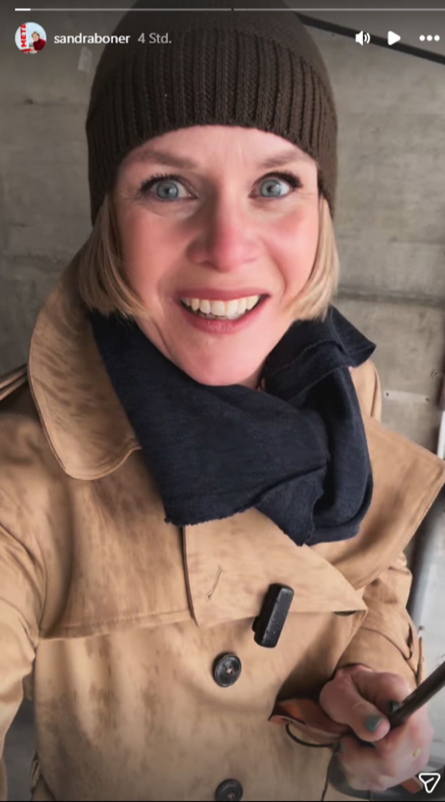 Sandra Boner wagt sich aufs «Meteo»-Dach in Zürich.