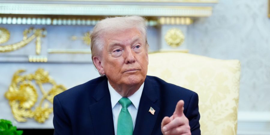 ARCHIV - US-Präsident Donald Trump spricht im Oval Office des Weißen Hauses. Foto: Alex Brandon/AP/dpa