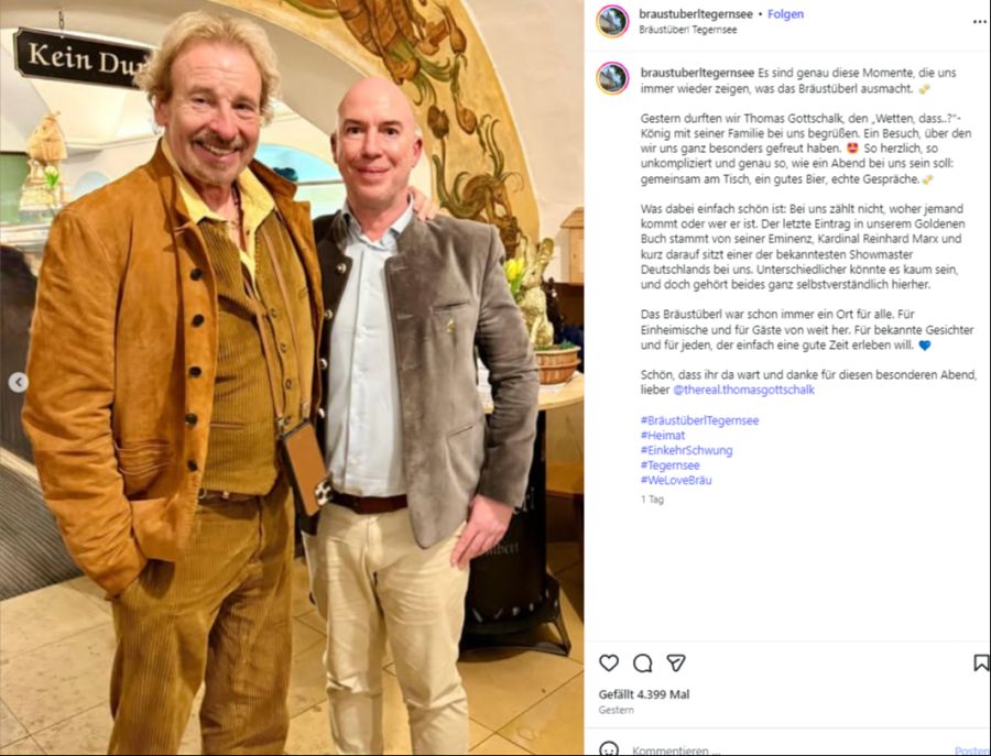 Die «Wetten, dass..?»-Legende lächelt die Krebs-Sorgen weg.