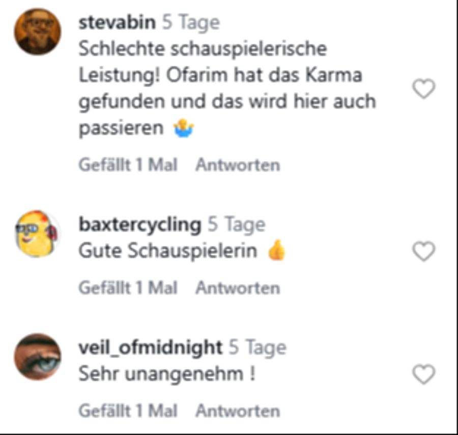 Zahlreiche Männer in den sozialen Medien werfen ihr vor, zu lügen und zu schauspielern.