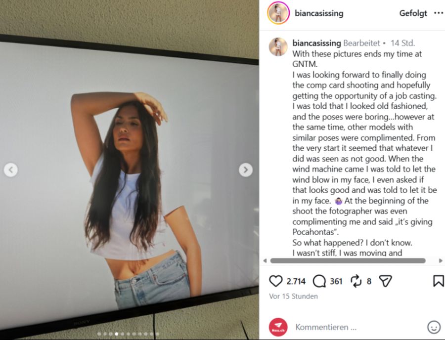 Vom Fotografen bekam die 47-Jährige reichlich Komplimente: «Das hat was von Pocahontas».