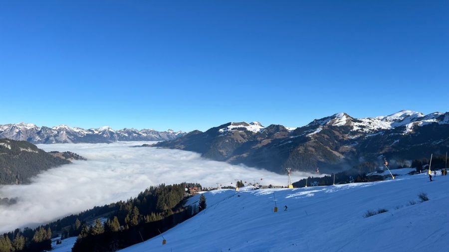 In tieferen Lagen hielt sich der Nebel hartnäckig.