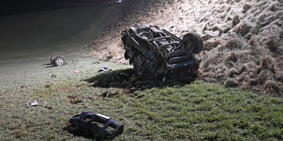 In Roggliswil LU verlor am Mittwochabend ein Autofahrer auf der Pfaffnauerstrasse die Kontrolle über sein Fahrzeug.