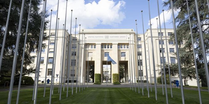 Der europäische Sitz der Vereinten Nationen in Genf. Vereinten Nationen in Genf