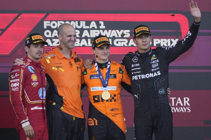 Ferrari, McLaren und Mercedes belegten in Aserbaidschan die Podestplätze. Ferrari McLaren Mercedes F1
