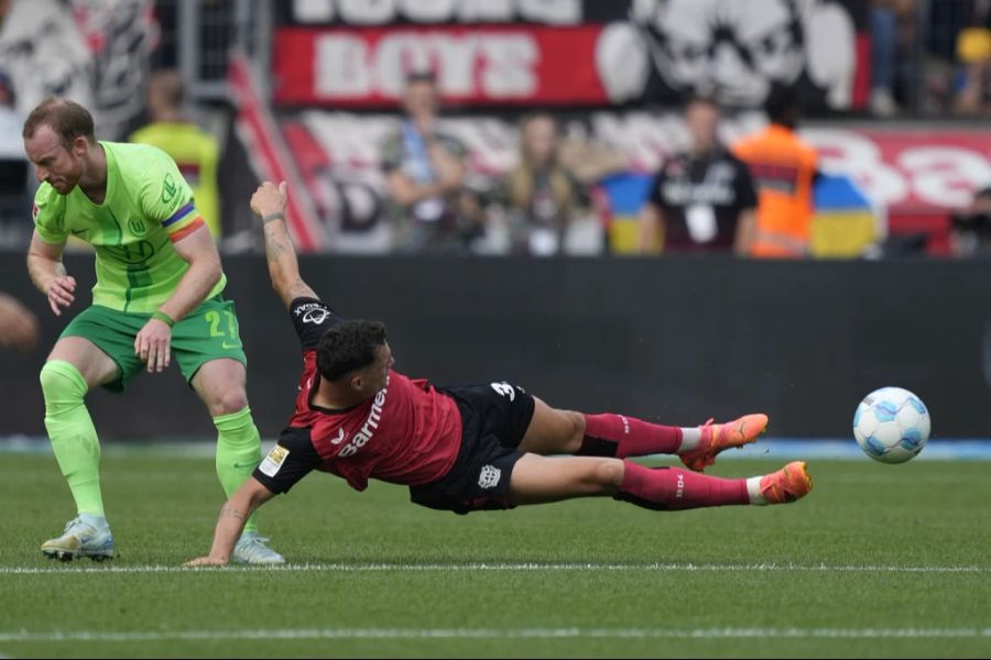 Trotz der drei Punkte ärgert sich Granit Xhaka nach dem Spiel über die Defensiv-Leistung der «Werkself».