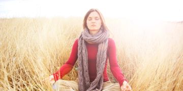 Meditation, Achtsamkeit, Frau, Natur