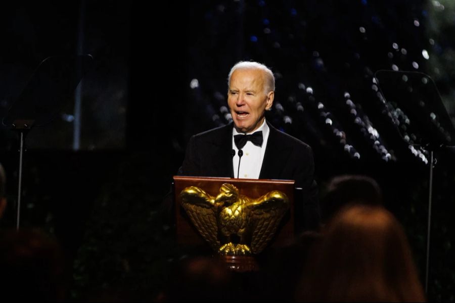 Joe Biden bei seiner Rede an der Abschieds-Gala.