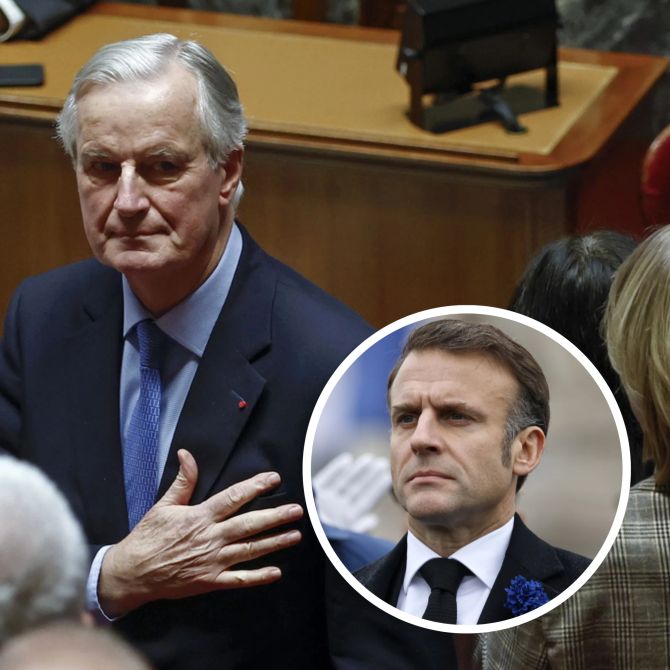 Emmanuel Macron Michel Barnier