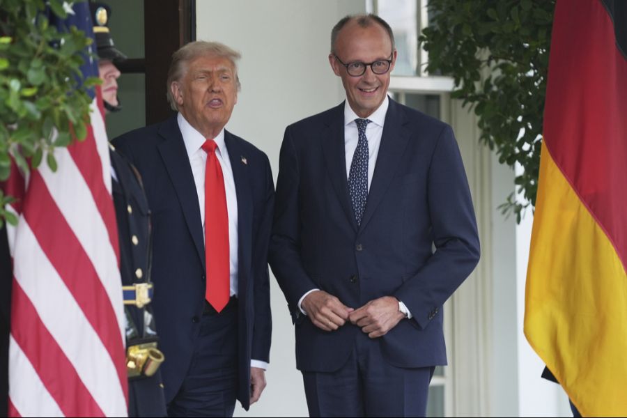 Friedrich Merz wurde von Donald Trump im Weissen Haus empfangen.