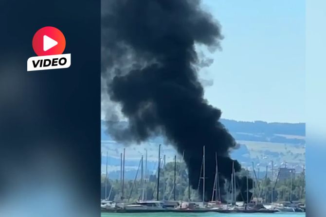 Brand Zug Hafen