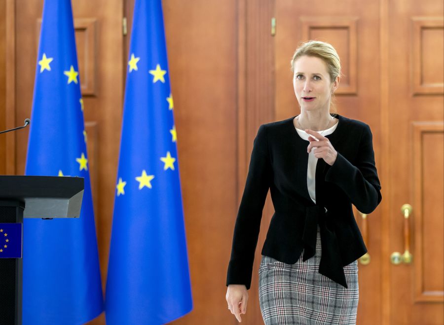 Allerdings hat der Präsident auch weiterhin Unterstützung – namentlich aus der EU. Im Bild: Aussenbeauftragte Kaja Kallas.