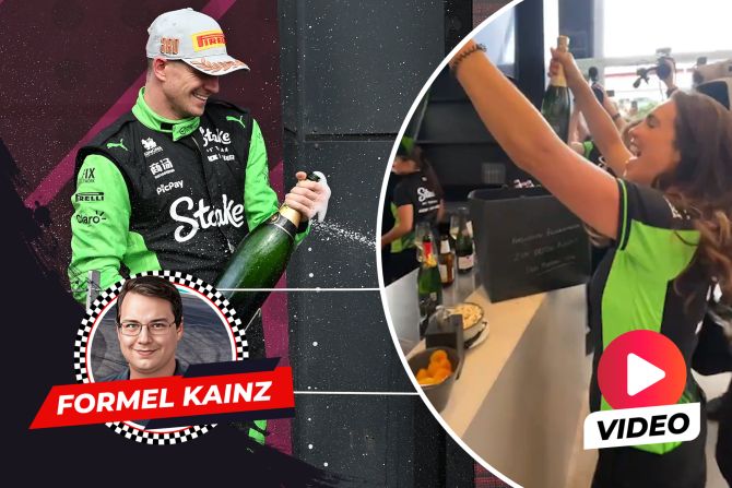 Sauber Champagner Nico Hülkenberg