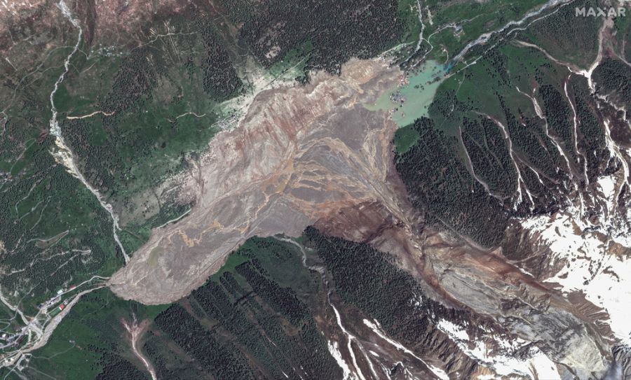 In Kandersteg könnten 16 Millionen Kubikmeter Fells ins Tal stürzen. In Blatten reichten drei bis fünf Millionen Kubikmeter aus, um das Dorf zu zerstören.