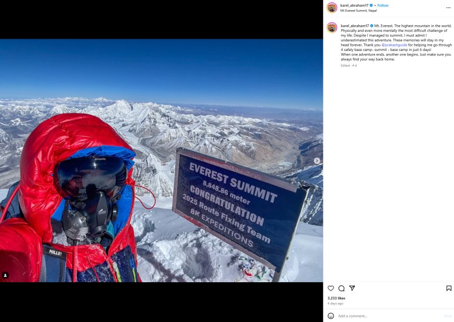 Karel Abraham Mount Everest
