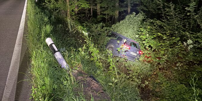 Ein Slowake landet mit seinem Auto im Wald. Verletzt wurde niemand. Frauenfeld TG