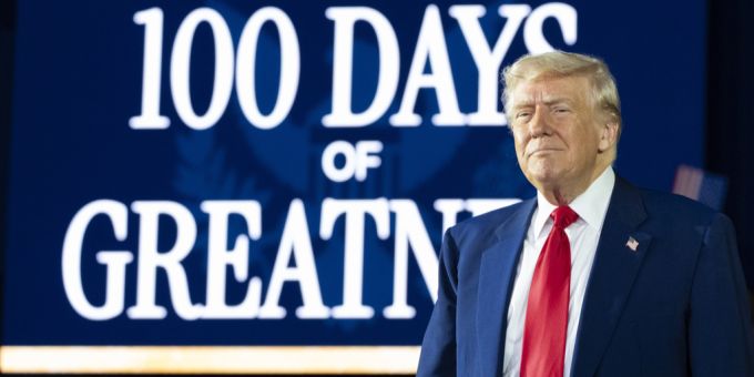 Donald Trump ist seit 100 Tagen zum zweiten Mal US-Präsident. Donald Trump
