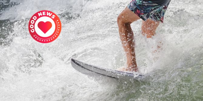 Surfer Bein Fuss Wellen
