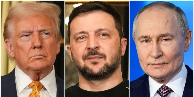 Trump, Selenskyj und Putin.