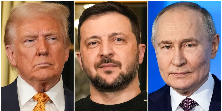 Trump, Selenskyj und Putin.