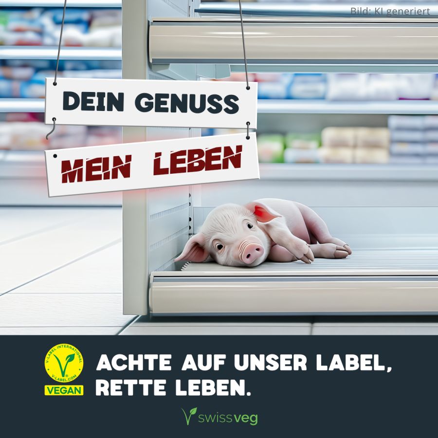 Schwein Ferkel Plakat Label