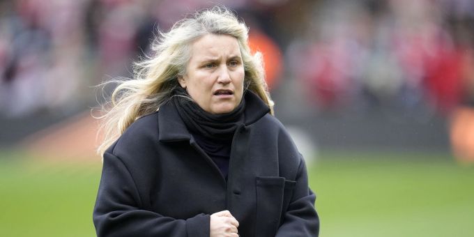 Die Cheftrainerin der Fussballerinnen des FC Chelsea: Emma Hayes. Nick Potts/PA Wire/dpa Emma Hayes FC Chelsea