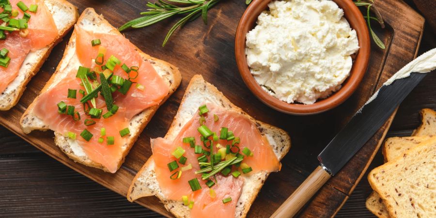 Vollkornbrot mit Lachs