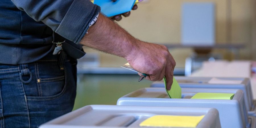 Wahlurne im rheinland-pfälzischen Schweich.