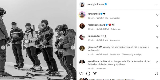 Wendy Holdener teilt auf Instagram Bilder der Trauerfeier für ihren verstorbenen Bruder Kevin (†34). Wendy Holdener