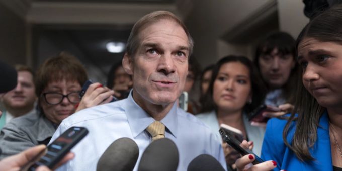Jim Jordan bei einer Presse-Konferenz am 13. Oktober 2023. republikaner